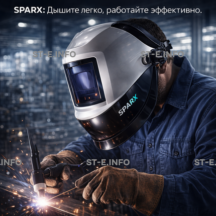 Маска сварщика Sparx с устройством подачи воздуха - st-e.info - Новосибирск